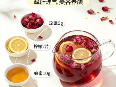 帮我生成图片：玫瑰柠檬饮